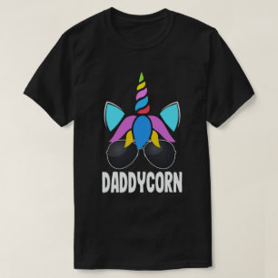 Rolig enhörning-pappa faderns dag-present t shirt
