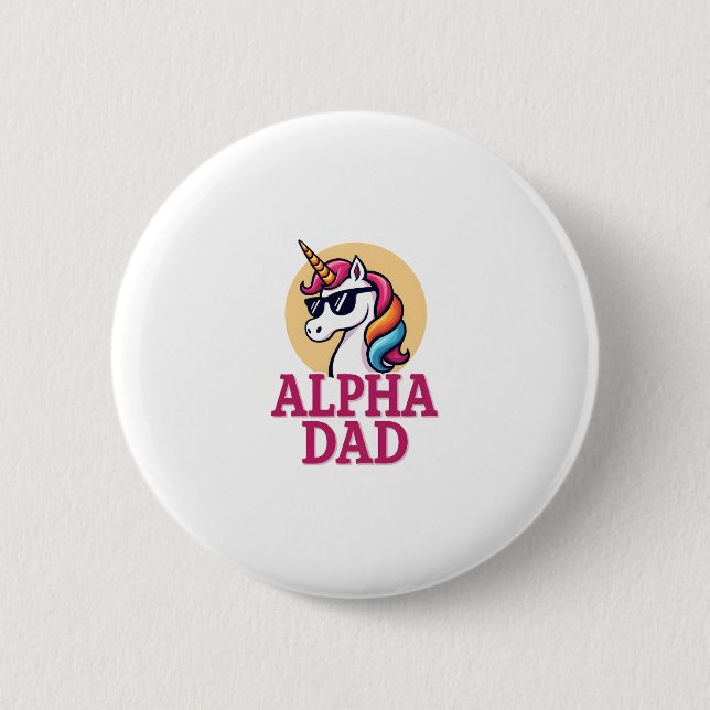 Rolig enhörning pappa Laufey män fars dag jul Knapp (Framsida)