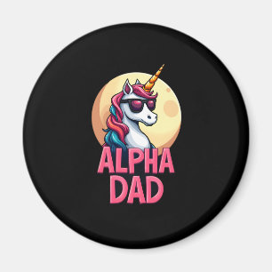 Rolig enhörning pappa Laufey män fars dag jul Magnet