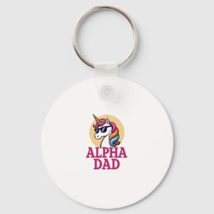 Rolig enhörning pappa Laufey män fars dag jul Nyckelring