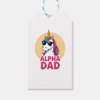 Rolig enhörning pappa Laufey män fars dag jul Presentetikett