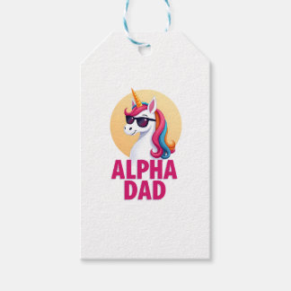 Rolig enhörning pappa Laufey män fars dag jul Presentetikett