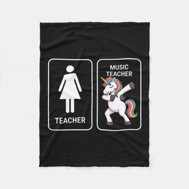 Rolig Enhörnings Musiklärare Fleecefilt (Framsidan)