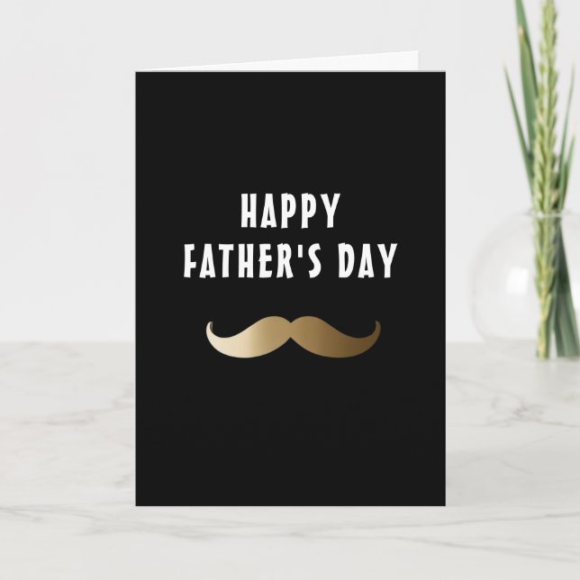 Rolig Enkel Mustasch Glad Fars Dag Kort (Framsida)