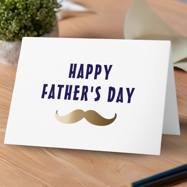Rolig Enkel Mustasch Glad Fars Dag Kort (Skapare uppladdad)