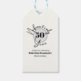 Rolig Enkel Utan Rädsla 50-årsfest Presentetikett