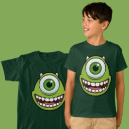 Rolig enkelögd grön monsterbarnt-shirt t shirt