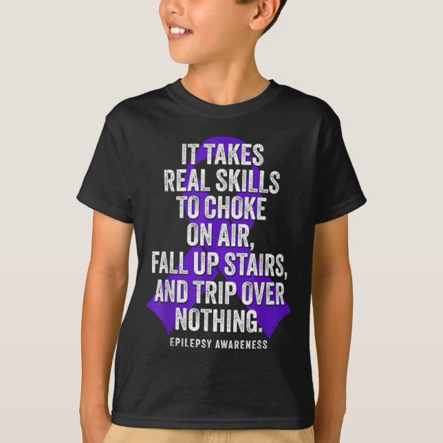 Rolig Epilepsikrigare Epilepsimedvetenhet T Shirt (Framsida)