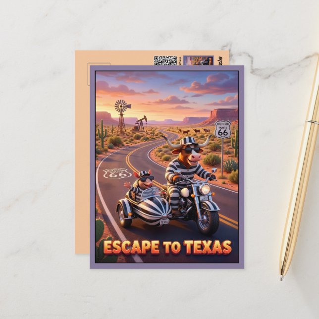 Rolig Escape till Texas 3D Resa Vykort (Fram/Back In Situ)