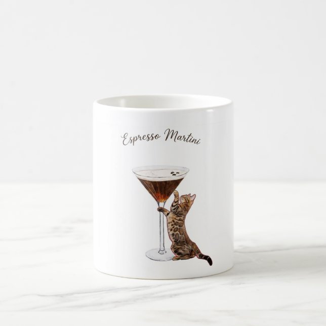 Rolig Espresso Martini Katt Älskare Kaffe Mugg (Center)