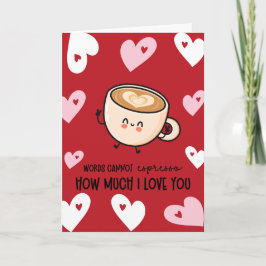 Rolig Espresso Puns Valentine Helgkort