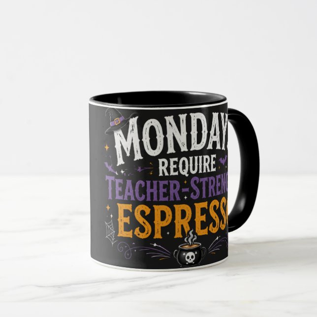 Rolig espressokopp för lärare - Måndag Mugg (Framsida höger)