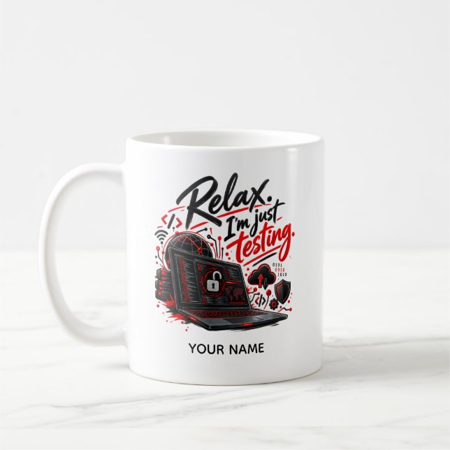 Rolig etisk hackare – Bara testar Kaffemugg (Vänster)