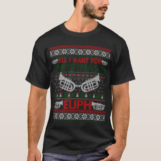 Rolig Euph Ful ugly jultröja present Euphonium f T Shirt