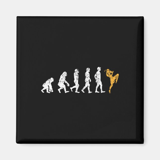 Rolig Evolution Kickboxning Present Muay Thai  Magnet (Framsidan)