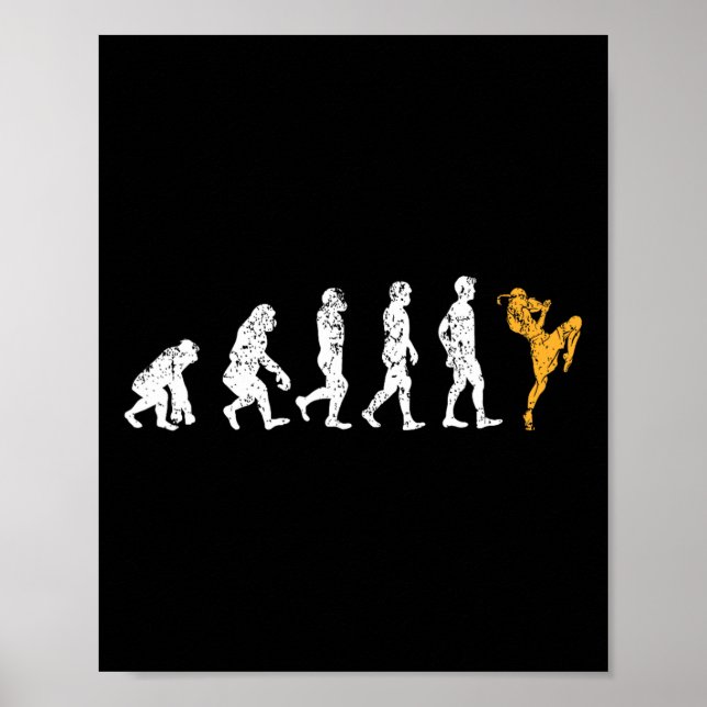 Rolig Evolution Kickboxning Present Muay Thai  Poster (Framsidan)