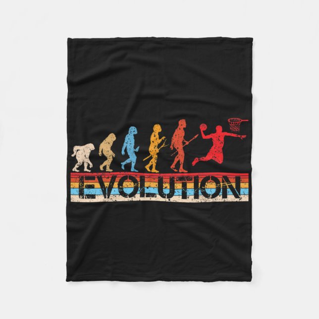 Rolig Evolution Sketll Spelare Sketll Fans Retro  Fleecefilt (Framsidan)
