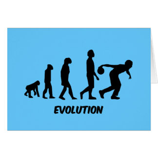 rolig evolutionbowling hälsningskort