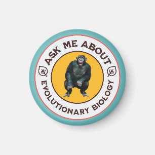 Rolig evolutionsbiologi meme nördhumor present magnet