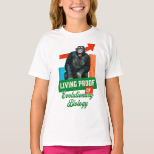 Rolig evolutionsbiologi schimpanshumor t shirt