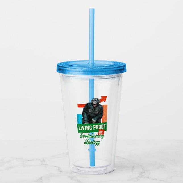 Rolig evolutionsbiologi schimpanshumor take away mugg (Framsida)