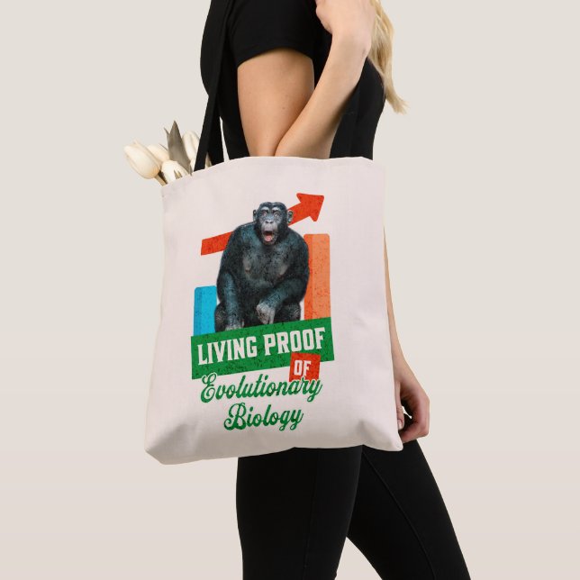 Rolig evolutionsbiologi schimpanshumor tygkasse (Närbild)