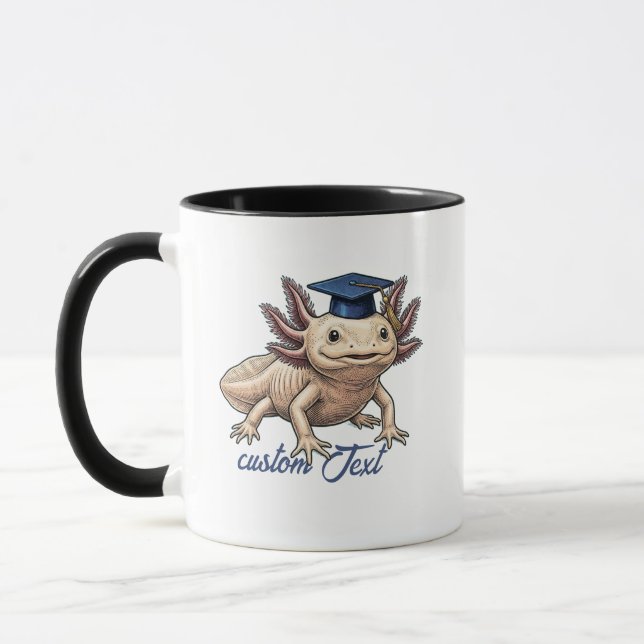 Rolig examensmugg - Anpassad Axolotl kaffemugg (Vänster)