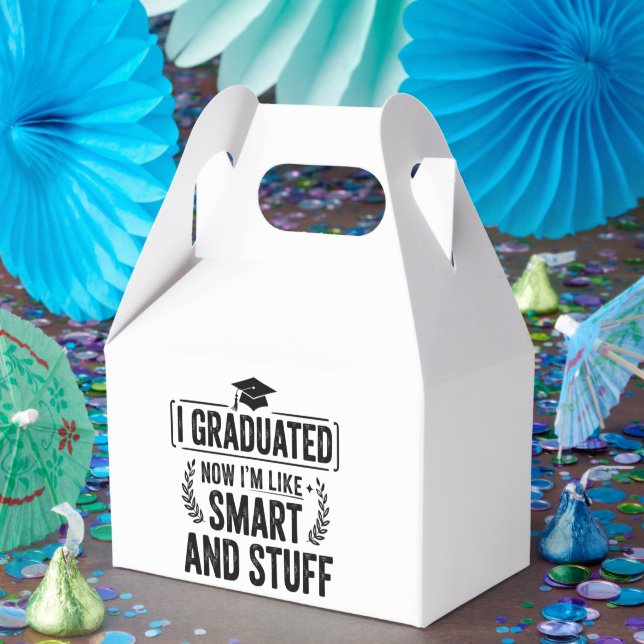 Rolig Examenutexaminerad Smart Och Sånt Ceremoni Presentaskar (Part)