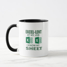 rolig Excel-kalkylbladskopp för revisor Mugg