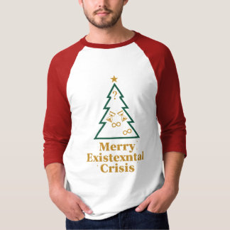 Rolig exisentiell kris julgran Raglan T-S T Shirt