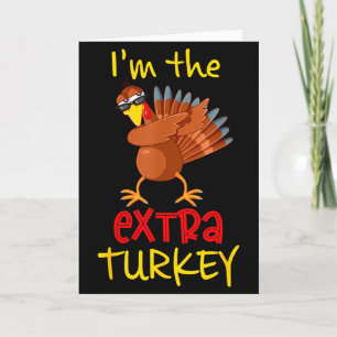 Rolig Extra Turk Matchande Familjgrupp Thanksgivin Kort