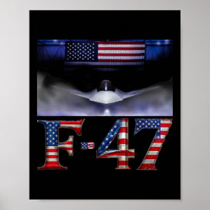 Rolig F47 Stridsflygplan Trump Tröja F-47 Jet Figh Poster