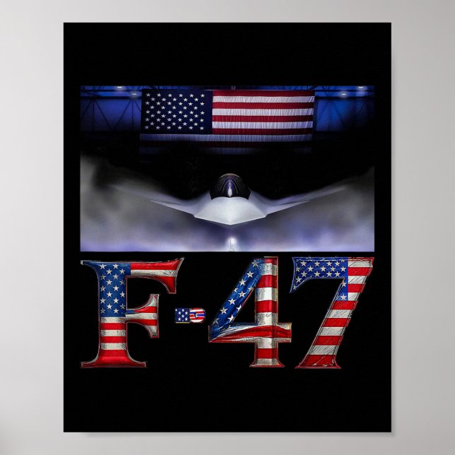 Rolig F47 Stridsflygplan Trump Tröja F-47 Jet Figh Poster (Framsidan)