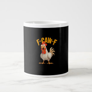 Rolig F-Awk-F Kyckling F-Caw-F Tupp Puns Retro Vi Jumbo Mugg