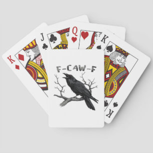 Rolig F-Caw-F gotisk kråka humor Essential Casinokort