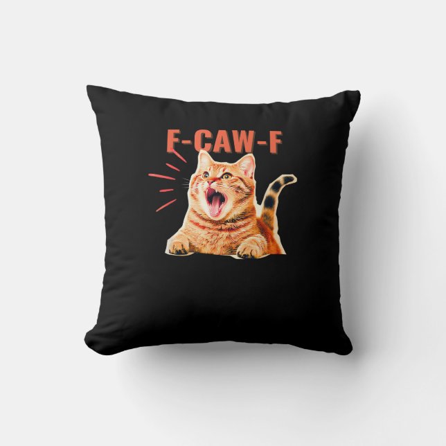 Rolig F-Caw-F Grafisk Sarksastisk Trendig Unik Kudde (Framsida)