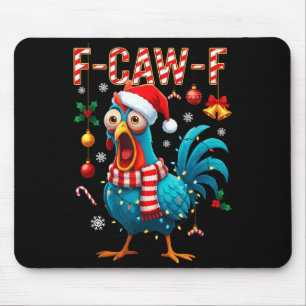 Rolig F-caw-f jul kyckling Xmas lampor Santa Musmatta