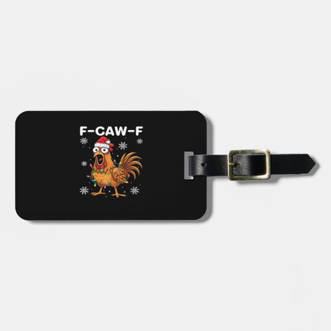 Rolig F-Caw-F Julkyckling Classic Bagagebricka (Horisontell Framsida)