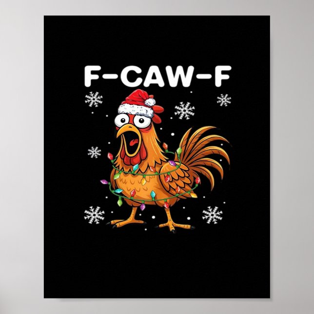 Rolig F-Caw-F Julkyckling Classic Poster (Framsidan)