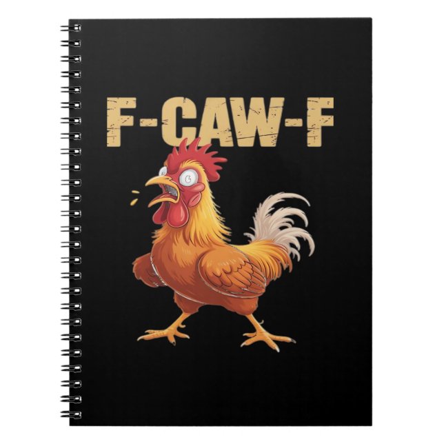 Rolig F-Caw-F Kråhumor Gotisk Anteckningsbok (Framsidan)