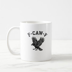 Rolig F-Caw-F Kråka Estetisk Stil Kaffemugg