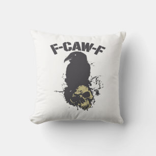 Rolig F-Caw-F Kråka Vintage Humor Essential Kreati Kudde