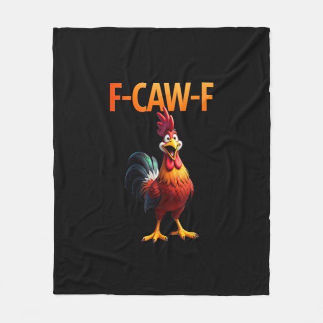 Rolig F-Caw-F Kyckling F-Caw-F Kyckling Gotisk Vin Fleecefilt (Framsidan)