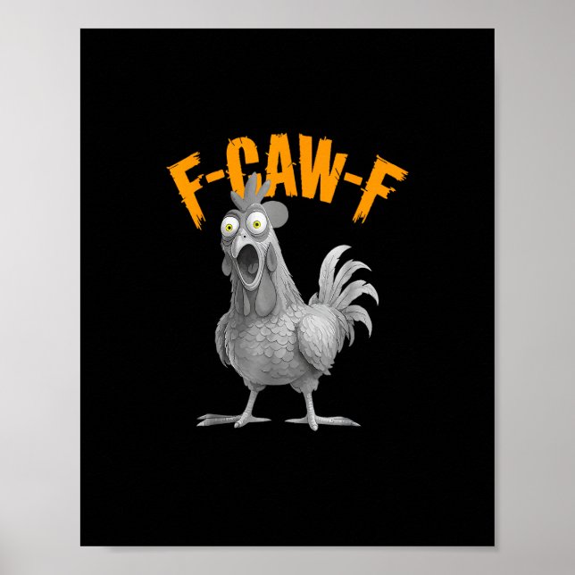 Rolig F-Caw-F Kyckling F-Caw-F Kyckling Retro Klas Poster (Framsidan)