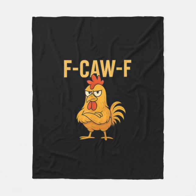Rolig F-Caw-F Kyckling F-Caw-F Kyckling Tupp Meme Fleecefilt (Framsidan)