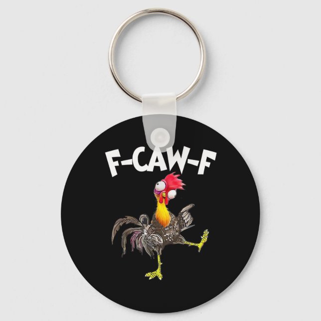Rolig F-Caw-F Kyckling FCAWF Kyckling Nyckelring (Framsida)