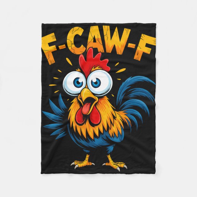 Rolig F-caw-f Kyckling Fcawf Tupp Meme  Fleecefilt (Framsidan)