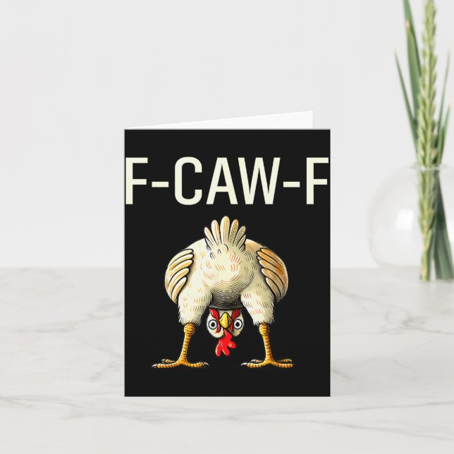 Rolig F Caw F Kyckling Fcwf Rumpa F-caw-f  Kort (Framsida)