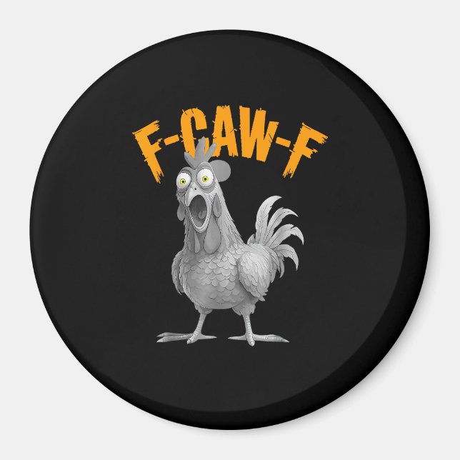 Rolig F Caw F Kyckling Klassisk Retro Stil Magnet (Framsidan)