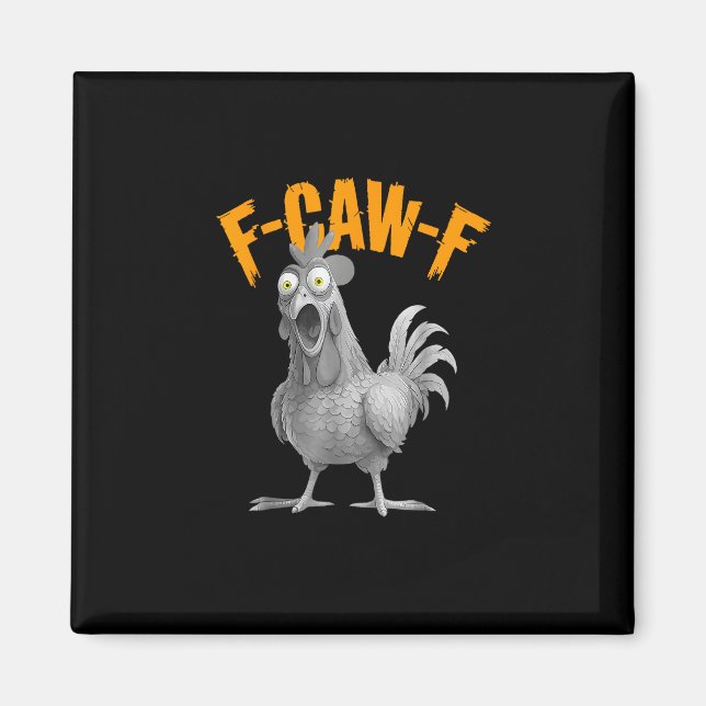 Rolig F Caw F Kyckling Klassisk Retro Stil Magnet (Framsidan)